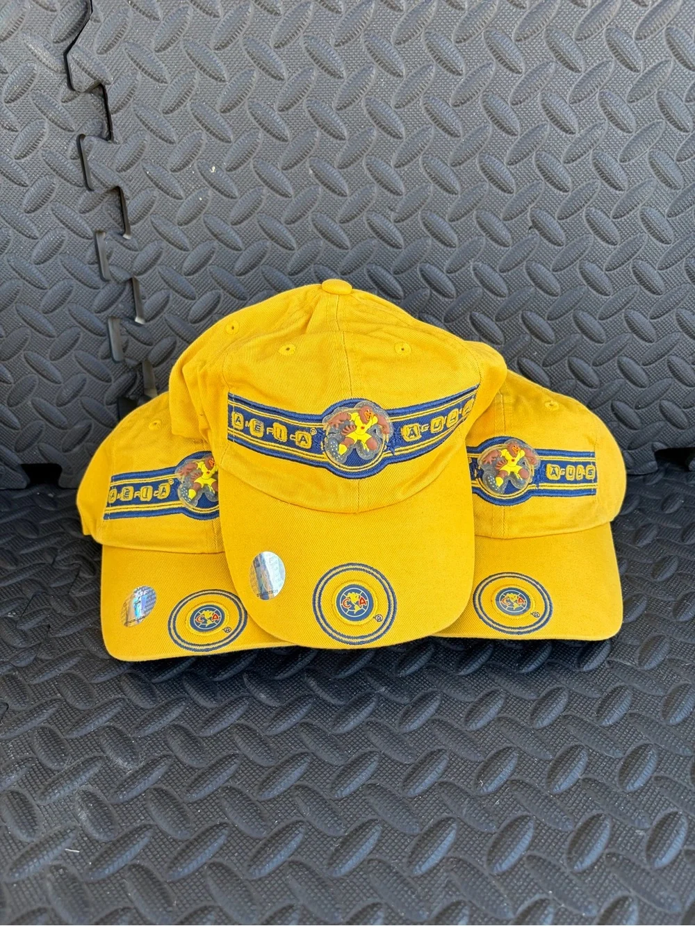 América  Aguilas Yellow Cotton Baseball Cap with Team Crest Unixes